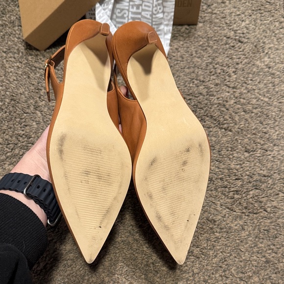 Steve Madden Elodine Tan Leather heels 7.5 - Picture 7 of 9